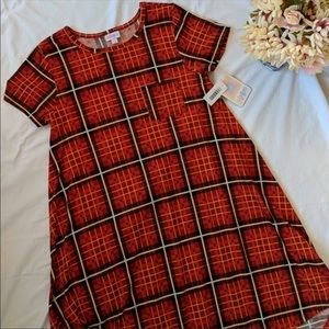 Gorgeous LulaRoe Red Plaid Holiday Carly, Sz XS NWOT